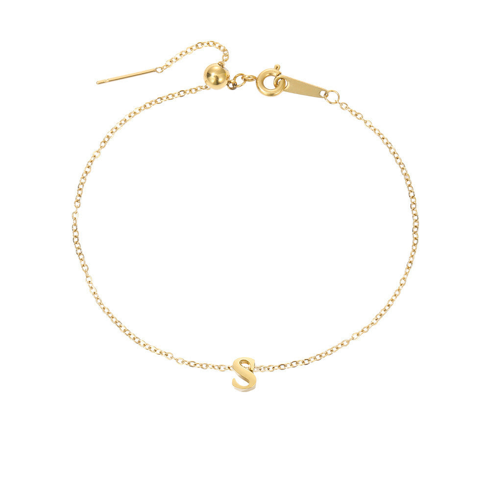 26 Letters Fashion Personality Stainless Steel Letter Bracelet Limorista