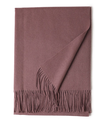 New Solid Color Wool Long Beard Warm Tassel Scarf Thick Limorista