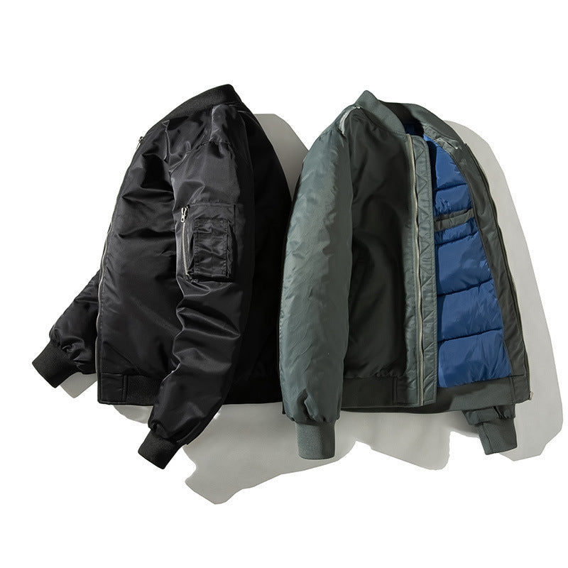 Acket Solid Pilot Jackets Men Military Flight Baseball Limorista