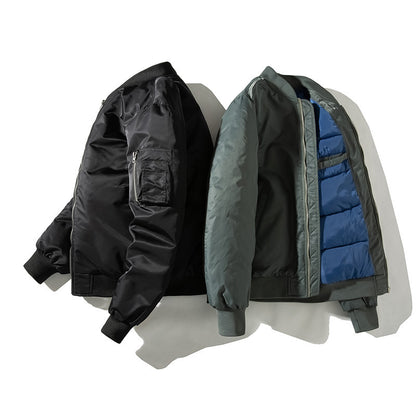 Acket Solid Pilot Jackets Men Military Flight Baseball Limorista