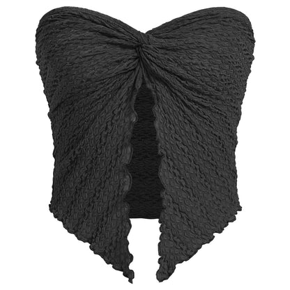 European And American Fashion Sexy Pleated Twist Tube Top Backless Top Limorista