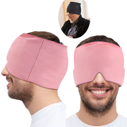 Ice Compress Headache Eye Mask Hat Relief For Migraines, Stress, And Tension Massage Tool Limorista