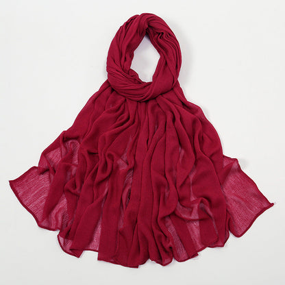 Curling Rayon Wrinkle Scarf Women&