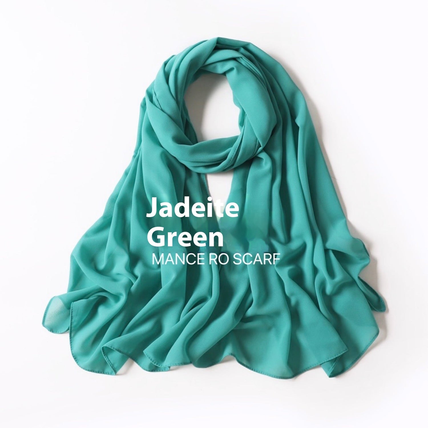Pure Color Pearl Chiffon Scarf Headcloth Veil Chiffon Scarf Limorista