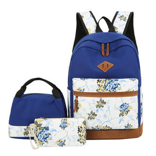 Casual Backpack Three-piece Large Capacity Student Schoolbag Japanese Style Limorista