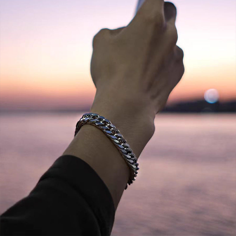 Fashion Personality Cuban Keel Bracelet Men Limorista
