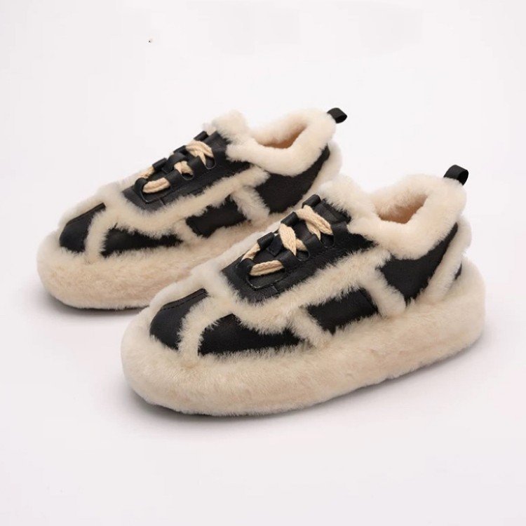 Outerwear Lamb Wool Thick Sole Half Slippers Women Limorista