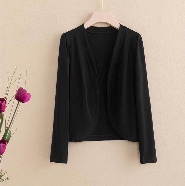 Shawl Cardigan Short Cardigan Pure Color All-matching Women Limorista
