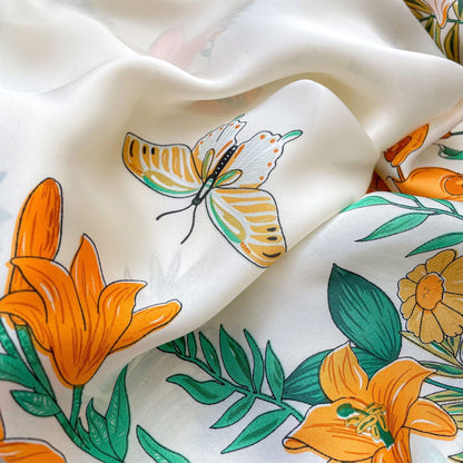 Silk Scarf Artificial Silk Sunscreen Scarf For Women Pullover Shawl Limorista