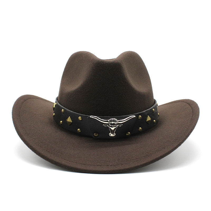 Polyester Retro Jazz Western Cowboy Hat Limorista