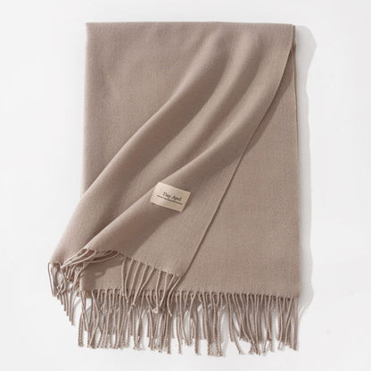 Pure Color Artificial Cashmere Scarf Women&