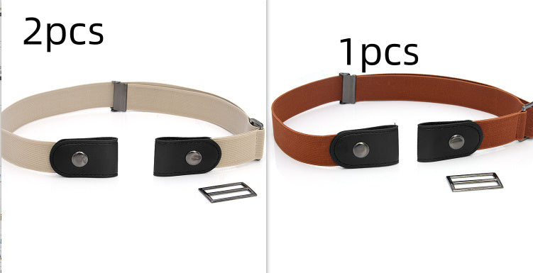 New Slim Elastic Invisible Belt Simple Lazy Belt Fat Elastic Leather Limorista