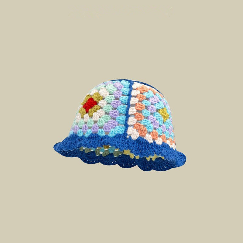 Japanese-style Retro Hollow Flower Handmade Knitted Bucket Hat Women Limorista