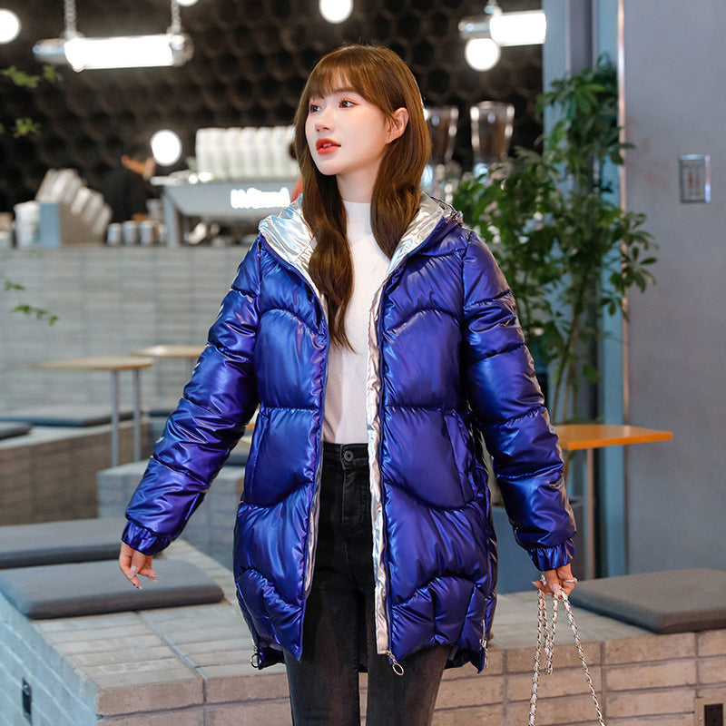 Mid-length Winter Loose Fashion Hooded Down Cotton Jacket Limorista