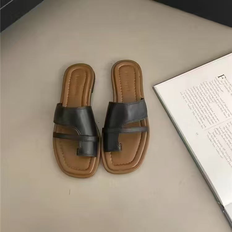 Simple Vacation Style Set Sandals Cool Casual Women&