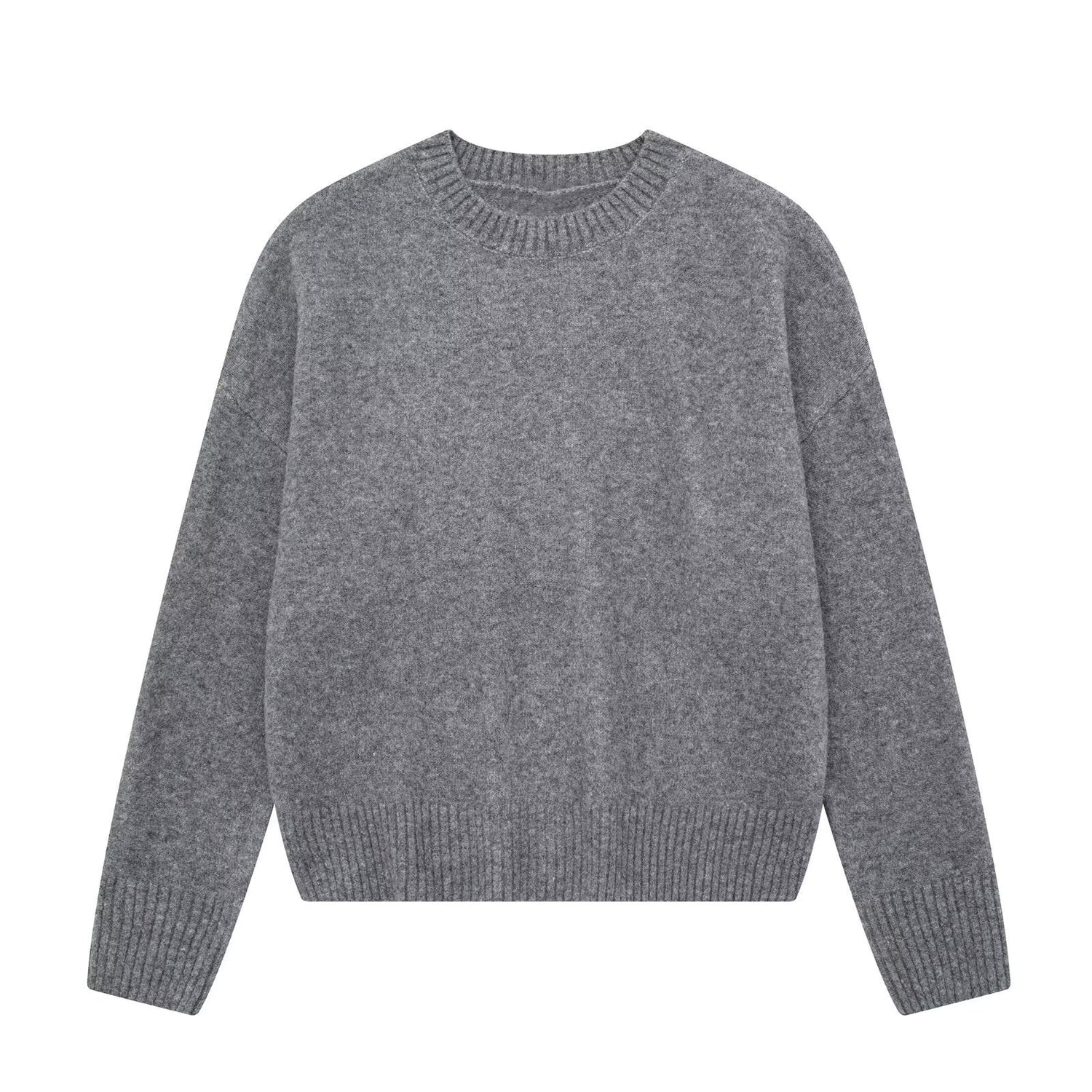 Versatile Solid Color Long Sleeve Soft Sweater Limorista