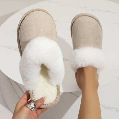 Winter Warm Plush Slippers Home Indoor Non-slip Bedroom Floor Soft Fuzzy Slipper For Couple Fashion Solid House Shoes Limorista