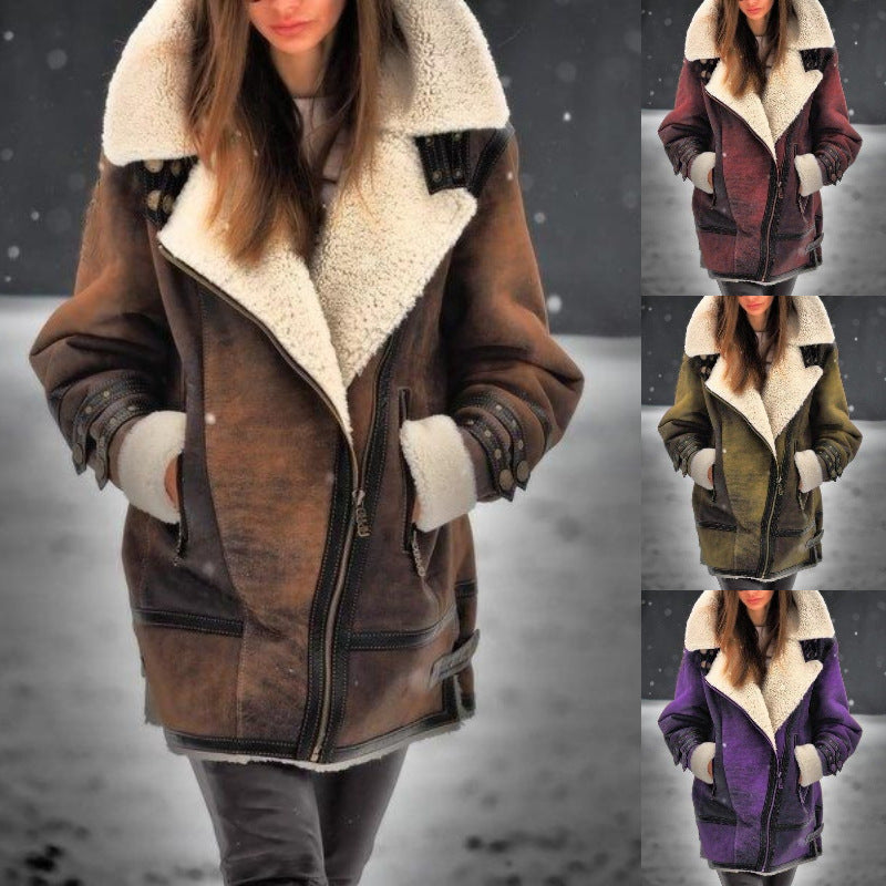 New European And American Thickened Fur One-piece Women&