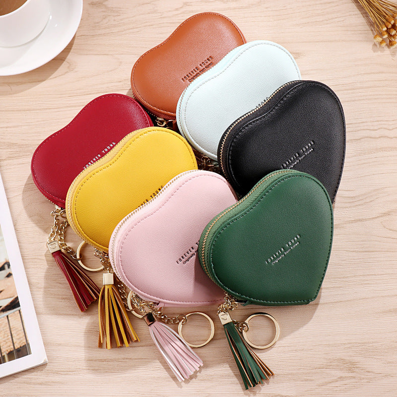 Personalized Key Chain Lovely Heart-shaped Coin Bag Limorista