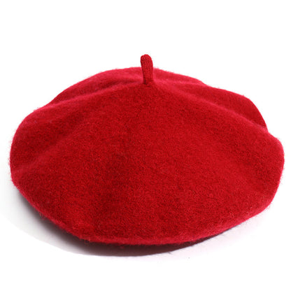 Artistic Wool Candy Color Painter Cap Fashionable Warm Hat Limorista