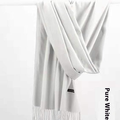 Pure Color Warm Keeping Scarf All-match Cashmere Shawl Limorista