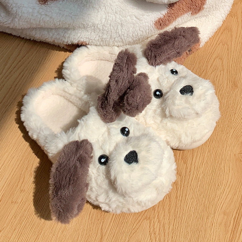 Cute Warm Nose Dog Shoes Room Non Slip Cotton Slippers Limorista