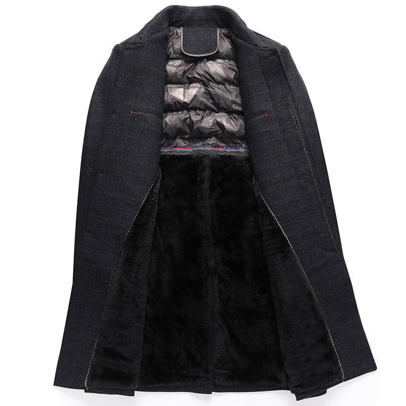 Middle Aged And Elderly Wool Overcoat Men Warm Limorista