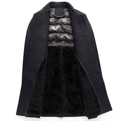 Middle Aged And Elderly Wool Overcoat Men Warm Limorista