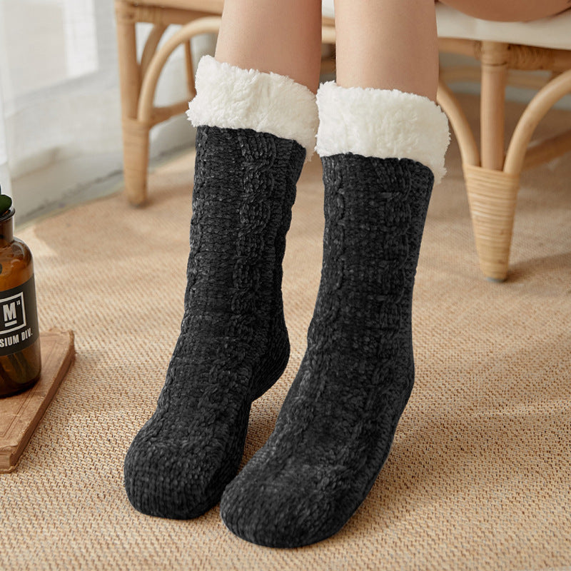 Ladies Winter Warm Floor Sleeping Socks Plus Velvet Limorista