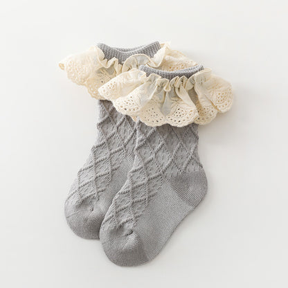 Korean Solid Lace Girls&
