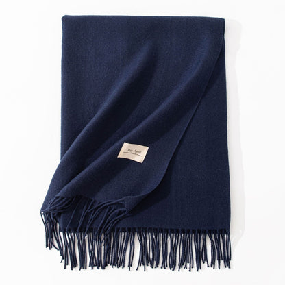Pure Color Artificial Cashmere Scarf Women&