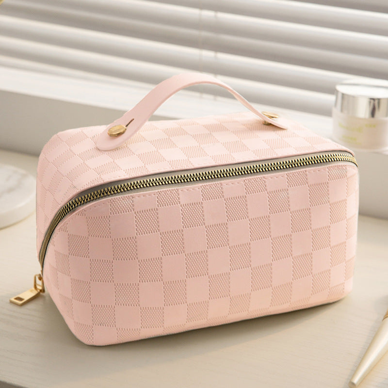 Plaid Pillow Cosmetic Bag Women&