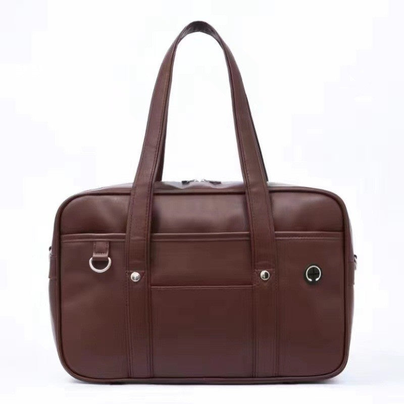 One-shoulder Student Commuter PU Uniform School Handbag Limorista
