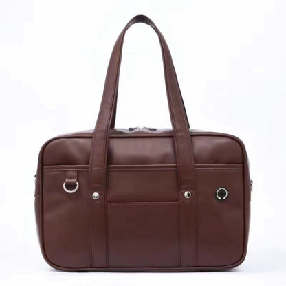 One-shoulder Student Commuter PU Uniform School Handbag Limorista