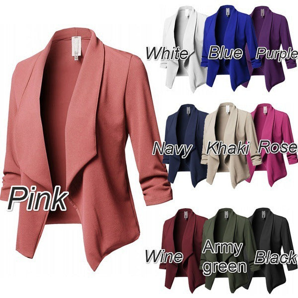 Pleated Solid Color Suit Limorista