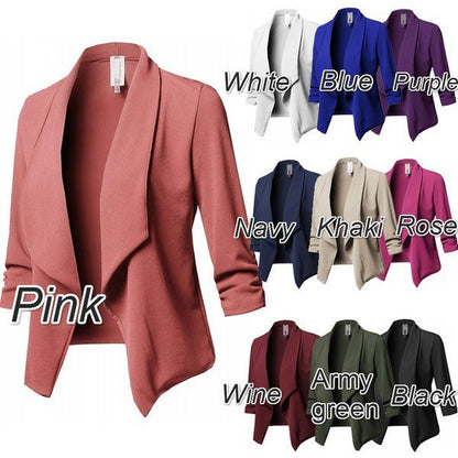 Pleated Solid Color Suit Limorista