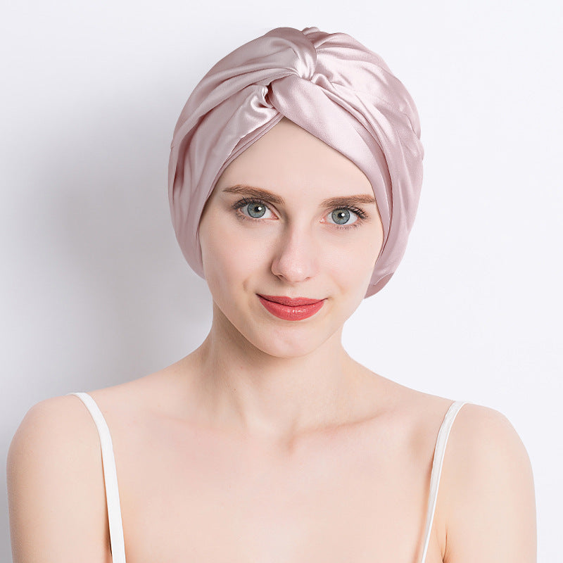 Seamless Silk Double-layer Cross Nightcap Limorista