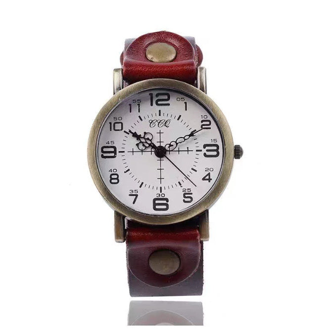 Belt Retro Neutral Watch European And American Digital Women&