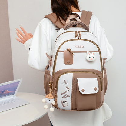 Large Capacity Fashion Color Contrast Stitching Korean Style Western Style Casual Bag Limorista