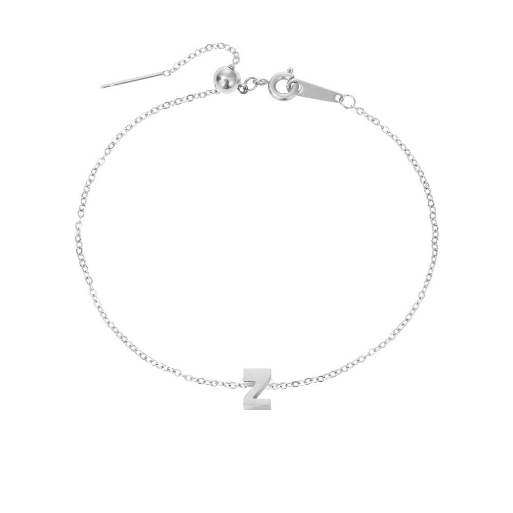 26 Letters Fashion Personality Stainless Steel Letter Bracelet Limorista