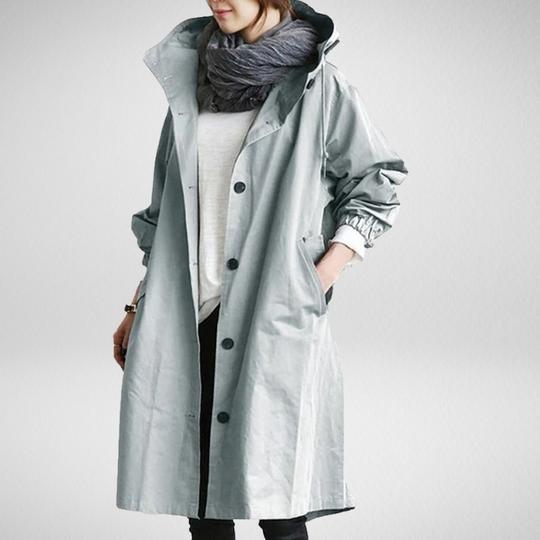 Korean Loose Solid Color British Trench Coat Limorista