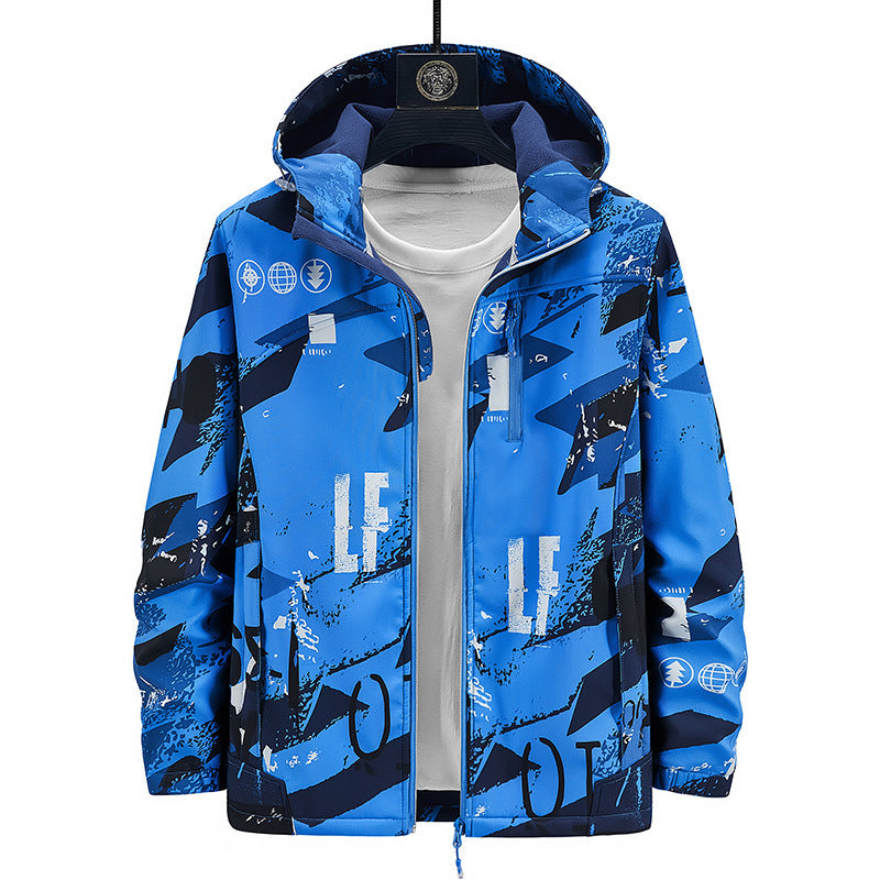 Autumn Couple Outdoor Casual Hooded Jacket Color Matching Limorista