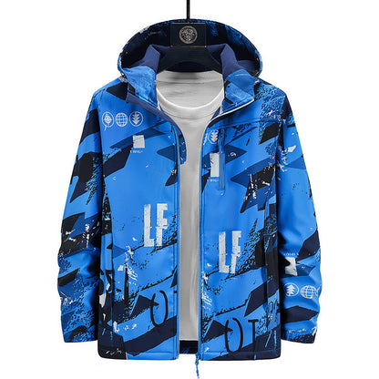 Autumn Couple Outdoor Casual Hooded Jacket Color Matching Limorista