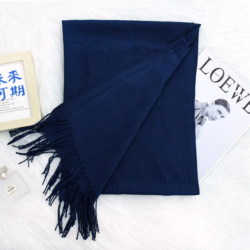 Annual Meeting Warm Cashmere Tassel Scarf Limorista
