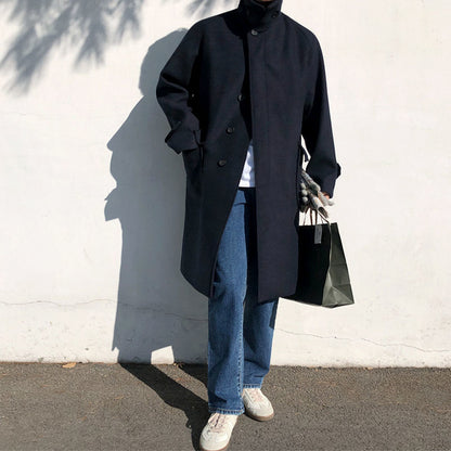 British Style Trench Coat Woolen Cloth Limorista