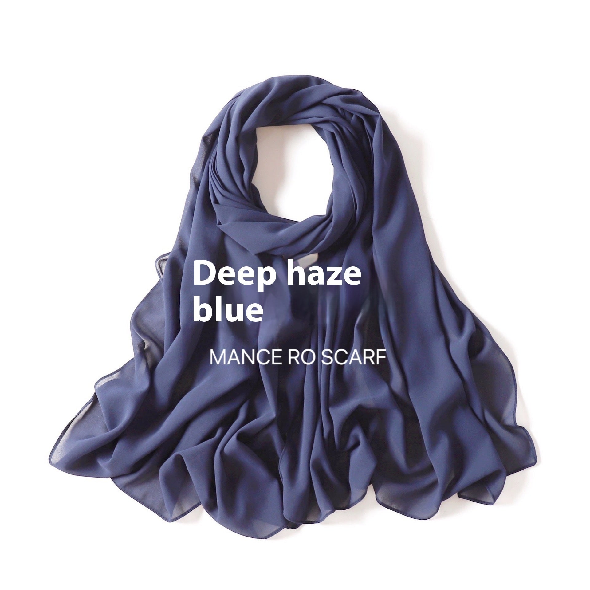 Pure Color Pearl Chiffon Scarf Headcloth Veil Chiffon Scarf Limorista