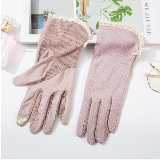 Thin Non-slip Breathable Touch Screen Cotton Short Gloves Limorista