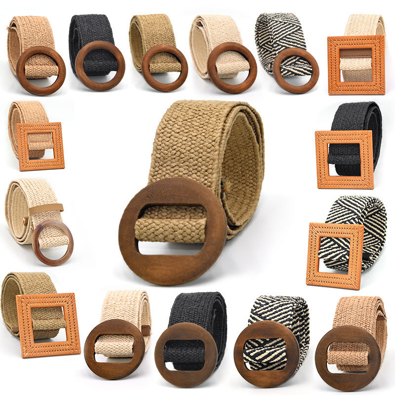 Bohemian Holiday Linen Woven Belt Limorista