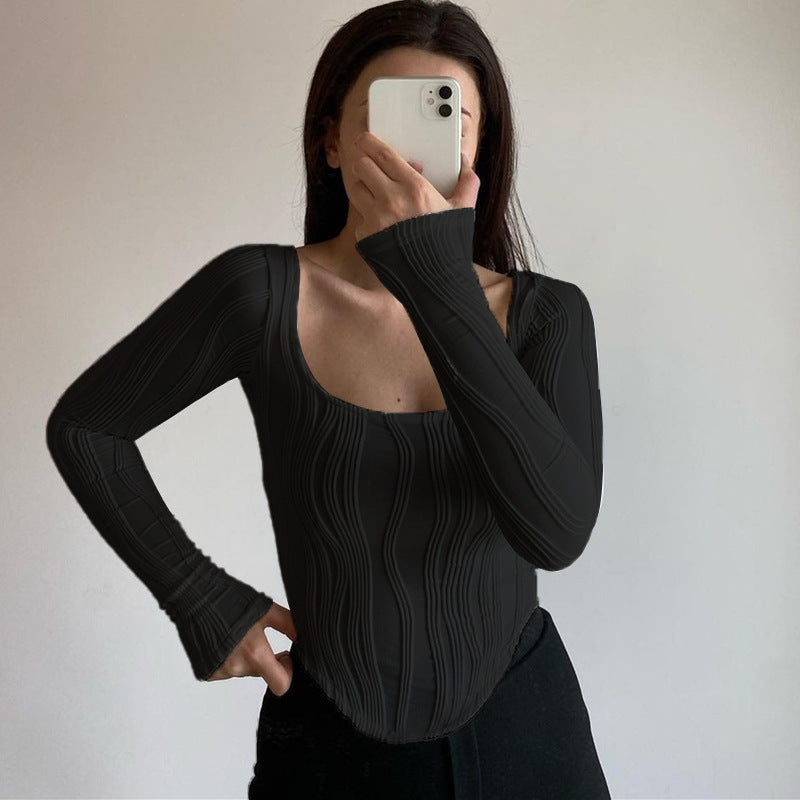 New French Design Pleated Top Limorista