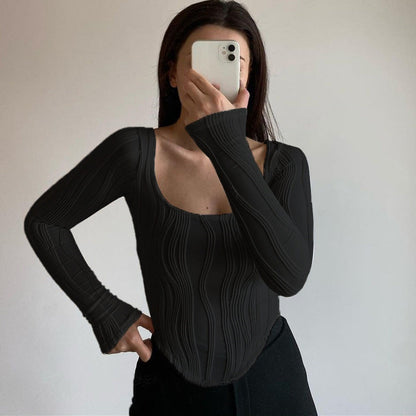 New French Design Pleated Top Limorista
